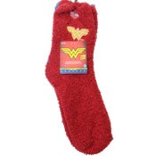 Wholesale - 2pk WONDER WOMAN FIERCE COZY SOCKS SIZE 9-11, UPC: 193159154776